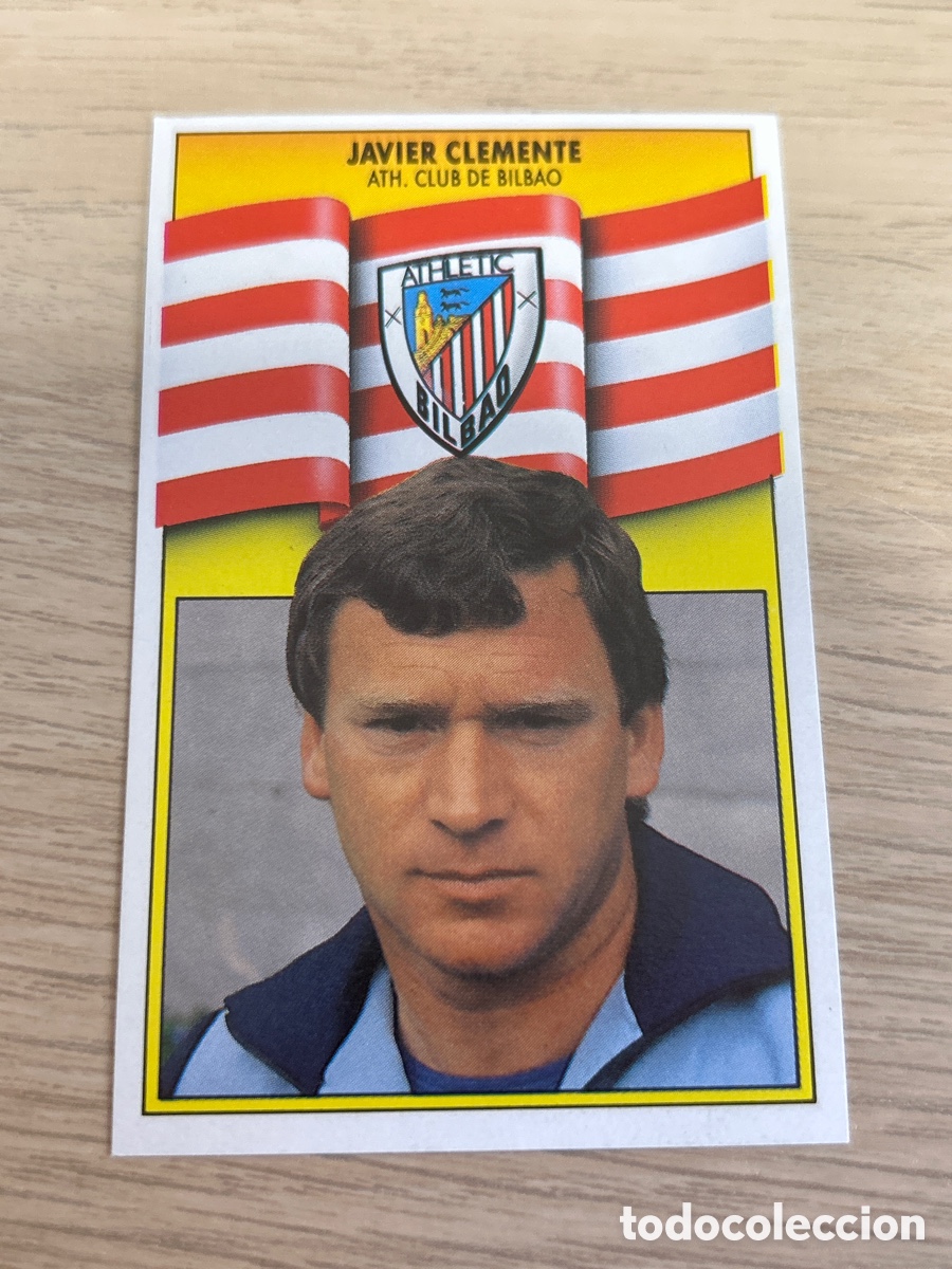 Cromos de f&uacute;tbol: JAVIER CLEMENTE ENTRENADOR ATHLETIC DE BILBAO LIGA ESTE 1990 1991 90 91 NUNCA PEGADO SIN PEGAR