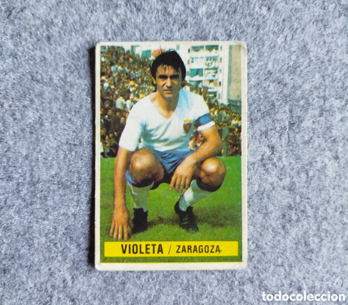 Cromos de f&uacute;tbol: SIN PEGAR VIOLETA REAL ZARAGOZA 74 75 1974 1975 EDICIONES ESTE CROMO NUEVO NUNCA PEGADO