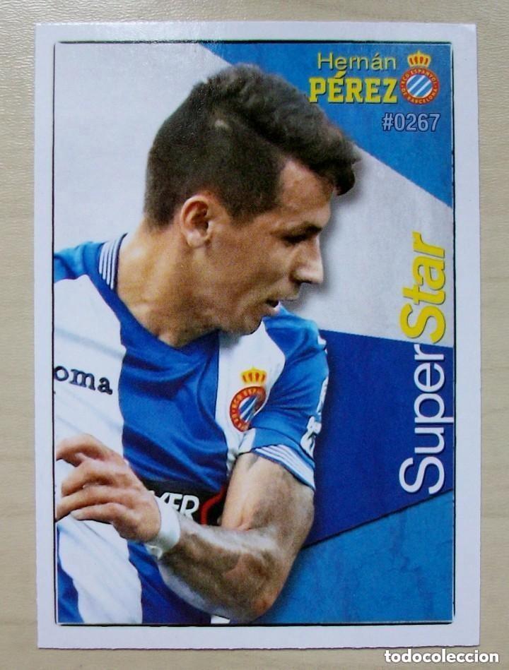 Cromos de f&uacute;tbol: 267 HERNAN PEREZ SUPERSTAR RCD ESPANYOL FICHAS ALBUM MUNDICROMO 2015 2016 15 16