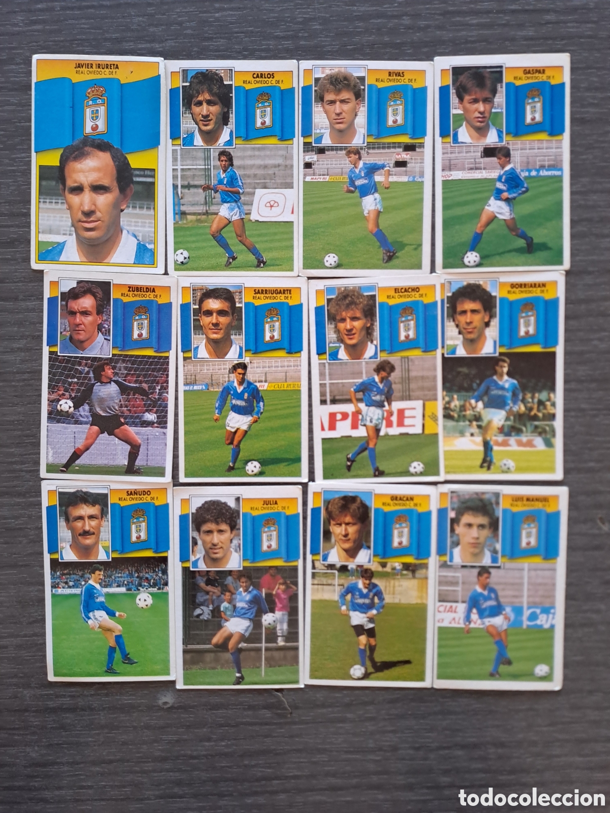Cromos de f&uacute;tbol: CROMOS REAL OVIEDO LIGA ESTE 90-91 Lote de 12 cromos del Real Oviedo de la colecci&oacute;n Liga Este 1990