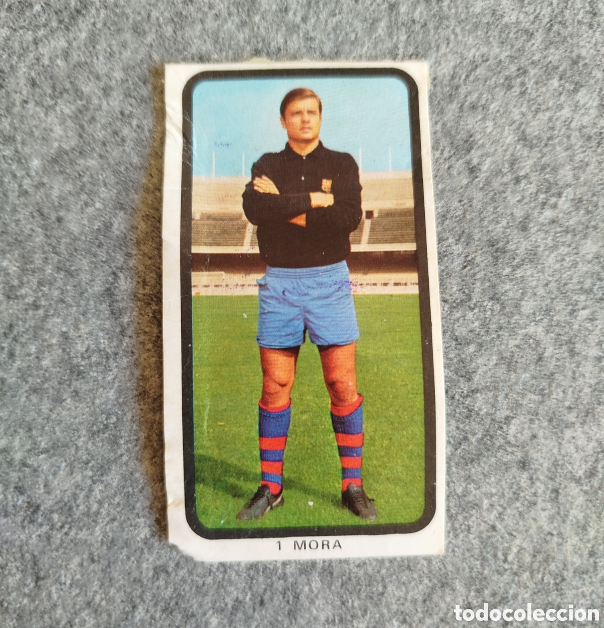 Cartes &agrave; collectionner de Football: MORA #1 FC BARCELONA RUIZ ROMERO 1974 1975 74 75 CAMPEONATOS NACIONALES FUTBOL CROMO DESPEGADO