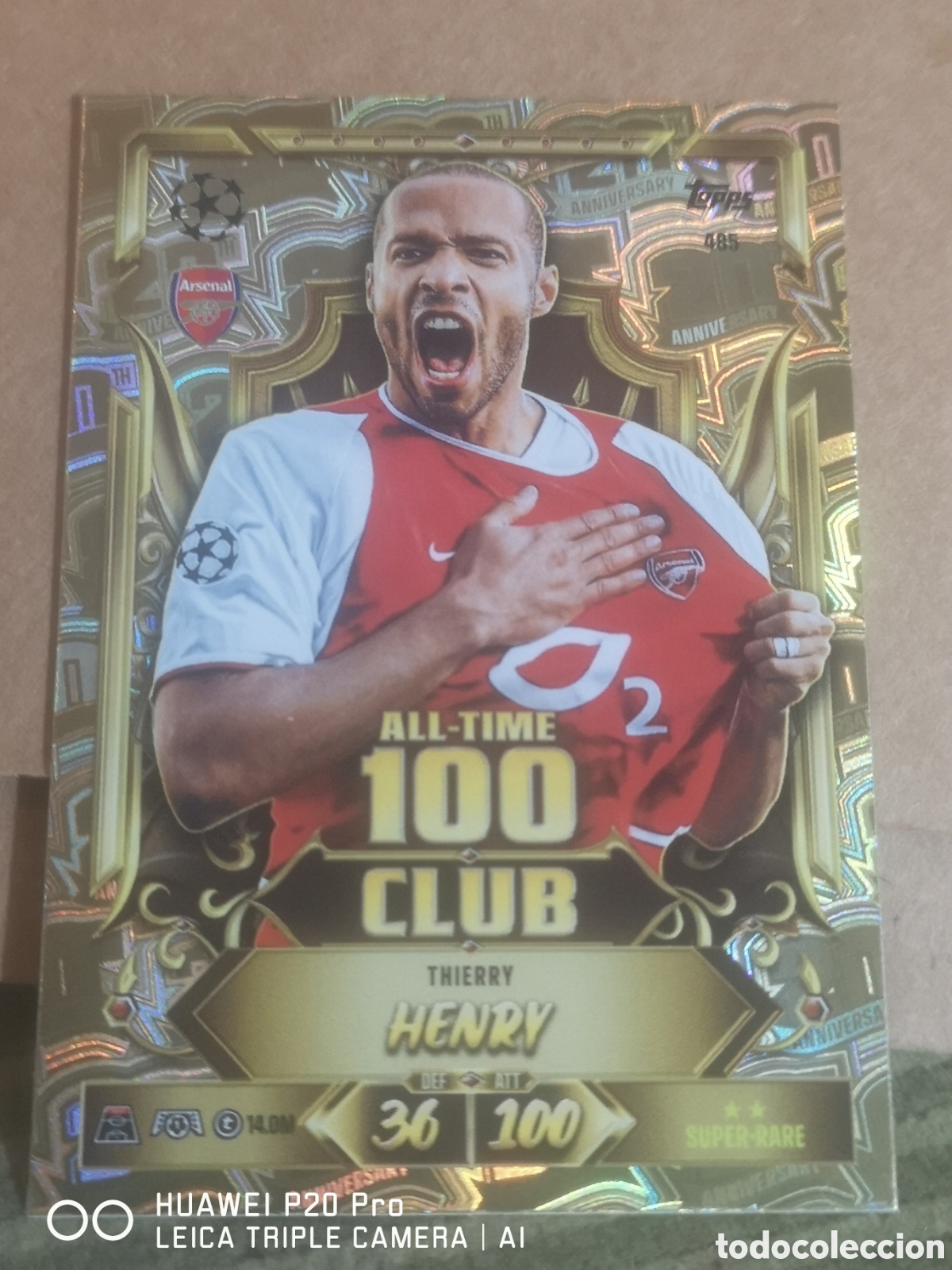 Cromos de f&uacute;tbol: Match Attax Champions League 2026 2027 Club 100 Thierry Henry 485 Arsenal