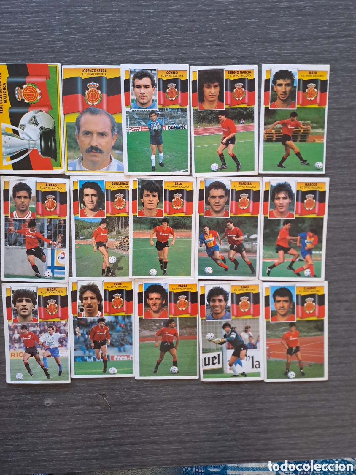 Cartes &agrave; collectionner de Football: CROMOS RCD MALLORCA LIGA ESTE 90-91 Lote de 15 cromos del Mallorca de Liga Este 1990-91