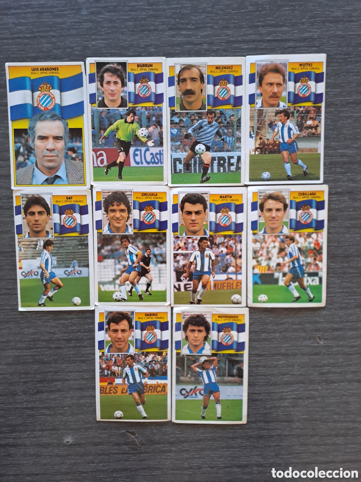 Figurine di Calcio: CROMOS RCD ESPA&Ntilde;OL LIGA ESTE 90-91 Lote de 10 cromos del RCD Espa&ntilde;ol de colecci&oacute;n Liga Este 90-91