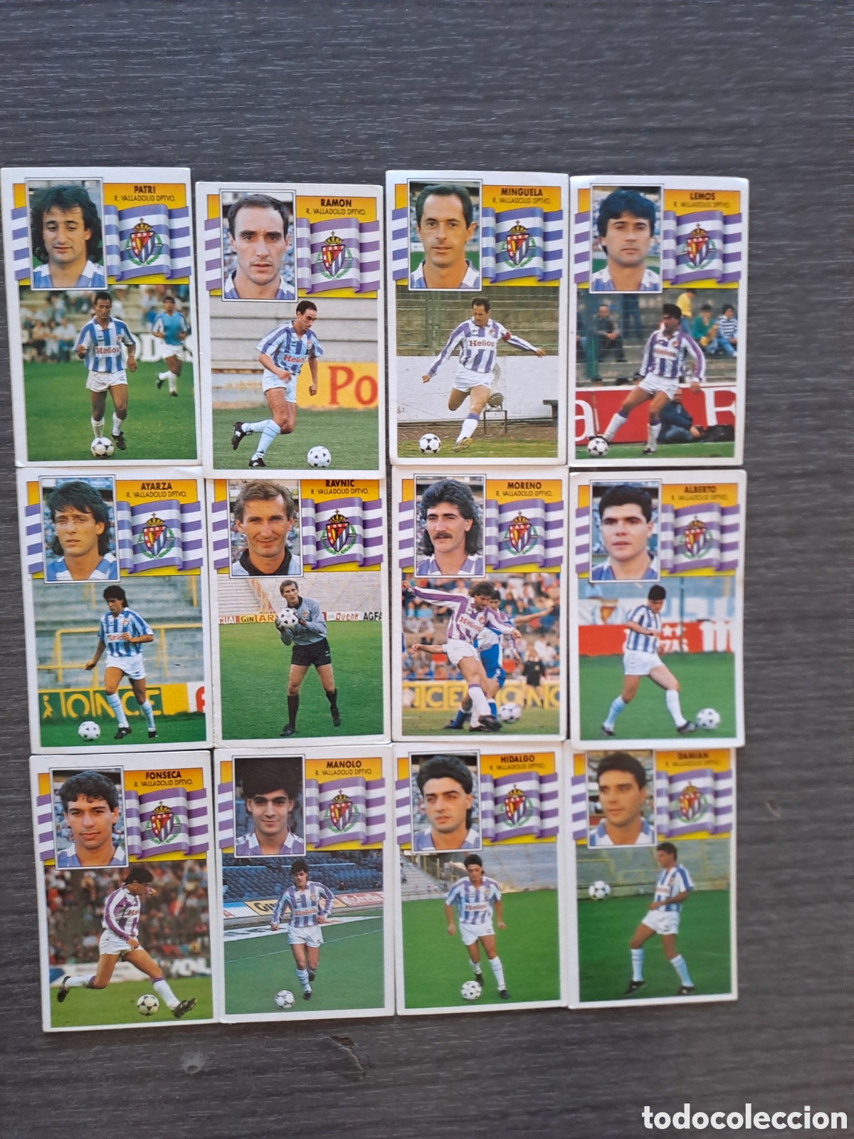 Cartes &agrave; collectionner de Football: CROMOS REAL VALLADOLID LIGA ESTE 90-91 Lote de 13 cromos del Real Valladolid de la colecci&oacute;n Liga E