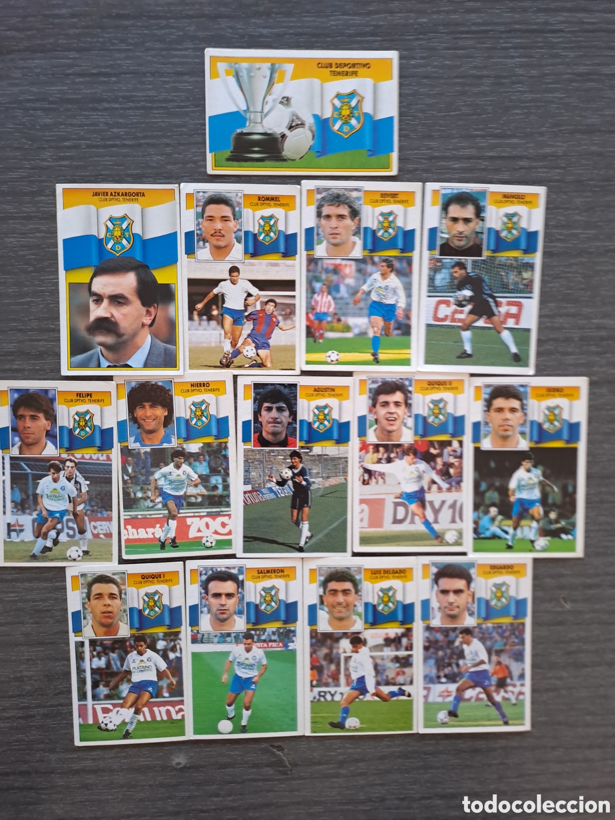Cromos de f&uacute;tbol: CROMOS CD TENERIFE LIGA ESTE 90-91 Lote de 14 cromos del Club Deportivo Tenerife de la colecci&oacute;n Li