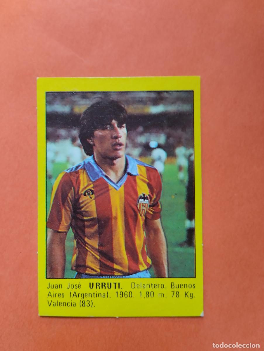 Cromos de f&uacute;tbol: CROMO ROLLAN SUPER FUTBOL 84 URRUTI (VALENCIA) - LIGA 1983 1984 - DESPEGADO