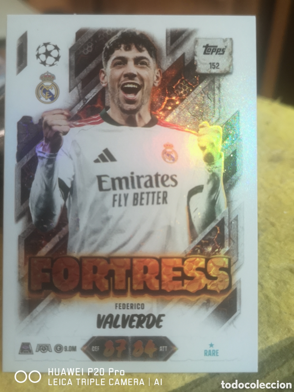 Cromos de f&uacute;tbol: MATCH ATTAX 2026 2027 FORTRESS FEDERICO VALVERDE 152 - REAL MADRID