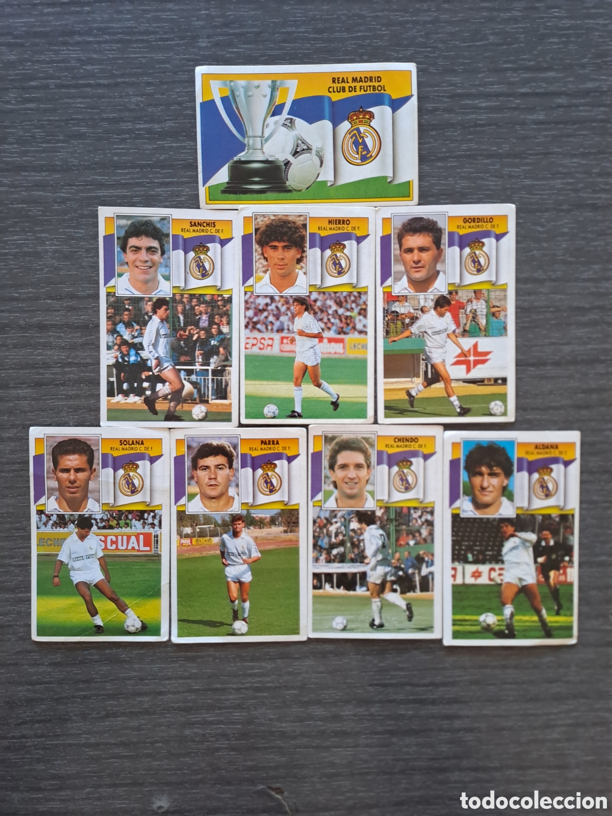 Cromos de f&uacute;tbol: CROMOS REAL MADRID LIGA ESTE 90-91 Lote de 8 cromos del Real Madrid de la colecci&oacute;n Liga Este 1990-