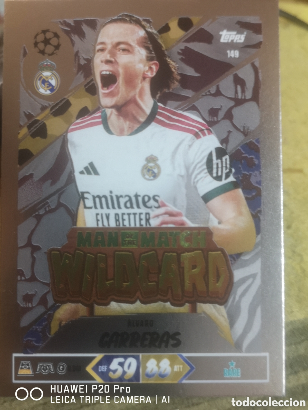 Cromos de f&uacute;tbol: MATCH ATTAX 2026 2027 WILDCARD CARRERAS 149 - REAL MADRID