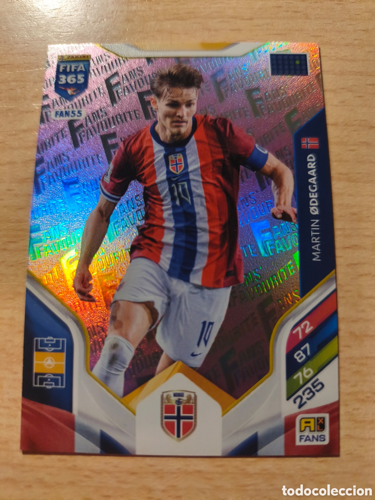 Cromos de f&uacute;tbol: FAN 55 MARTIN ODEGAARD NORUEGA NORWAY FANS FAVOURITE ROSA FIFA 365 2025 2026 PANINI 25 26 PINK FAN55
