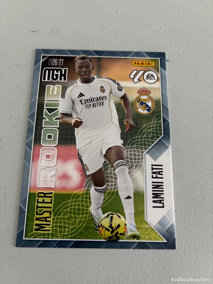 Cromos de f&uacute;tbol: 416 LAMINI FATI REAL MADRID M&Aacute;STER ROOKIE MEGACRACKS 2026 2027