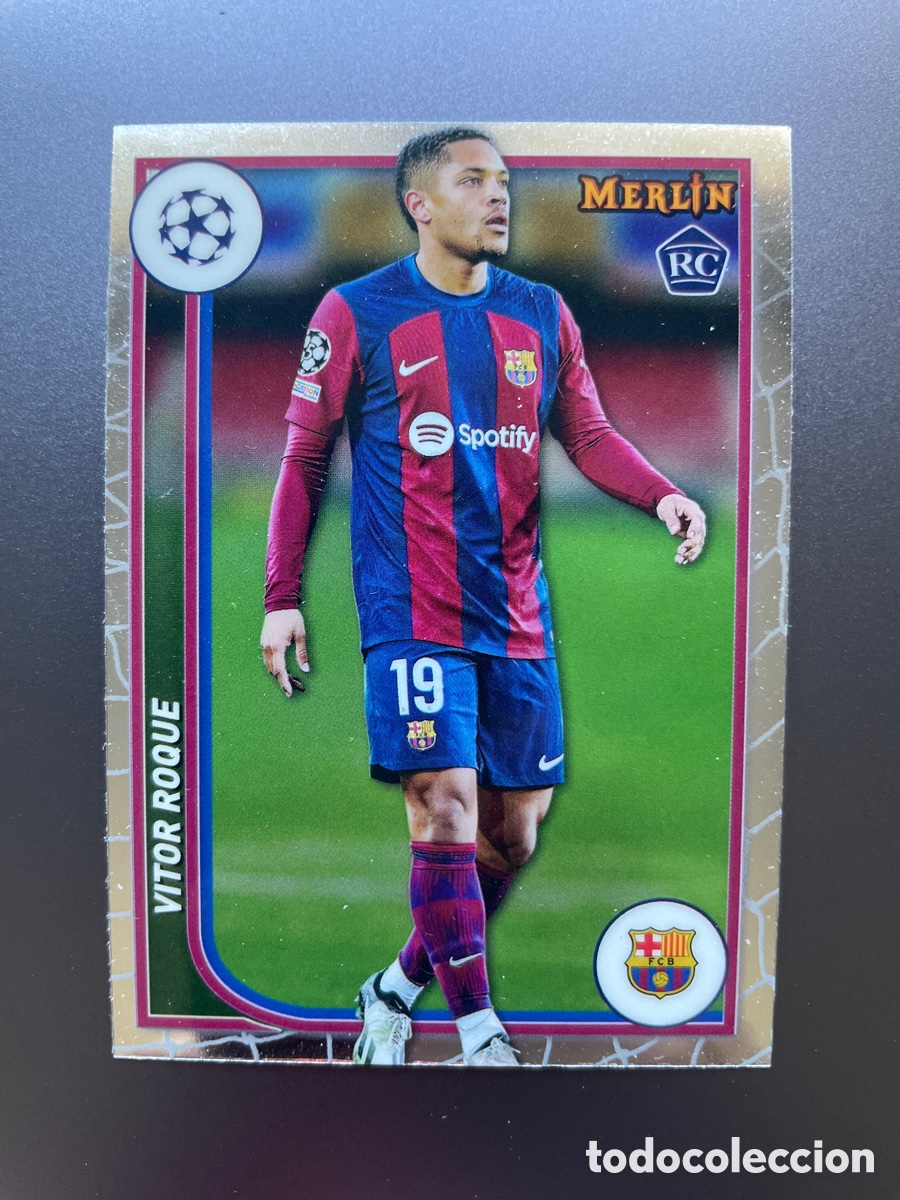Football Stickers: Vitor Roque 138 Rookie Topps Merlin 2024 FC Barcelona