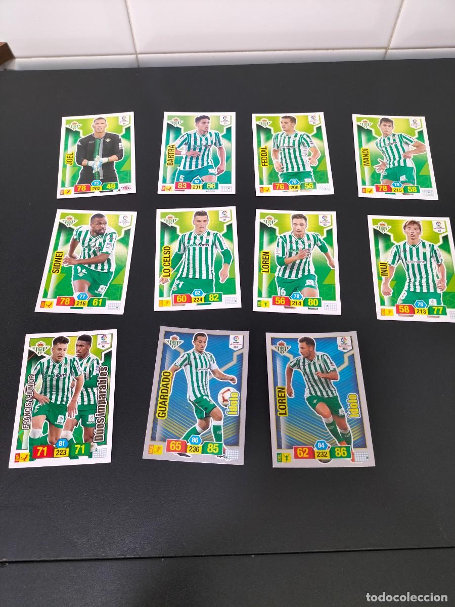 Cromos de f&uacute;tbol: Lote 11 cromos Adrenalyn 18-19 ( 2018-2019 ) Real Betis ( incluye especiales