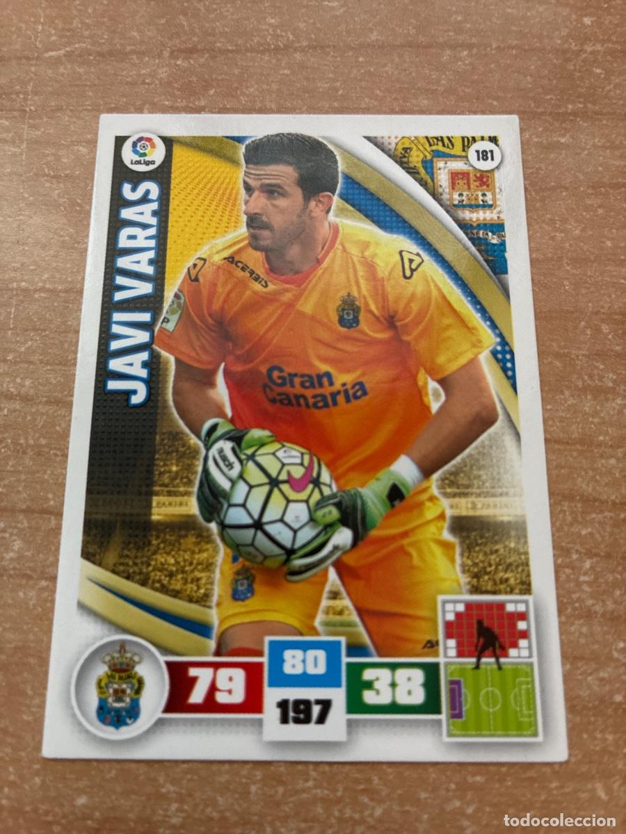 Cromos de f&uacute;tbol: 181 JAVI VARAS UD LAS PALMAS ADRENALYN 2015 2016