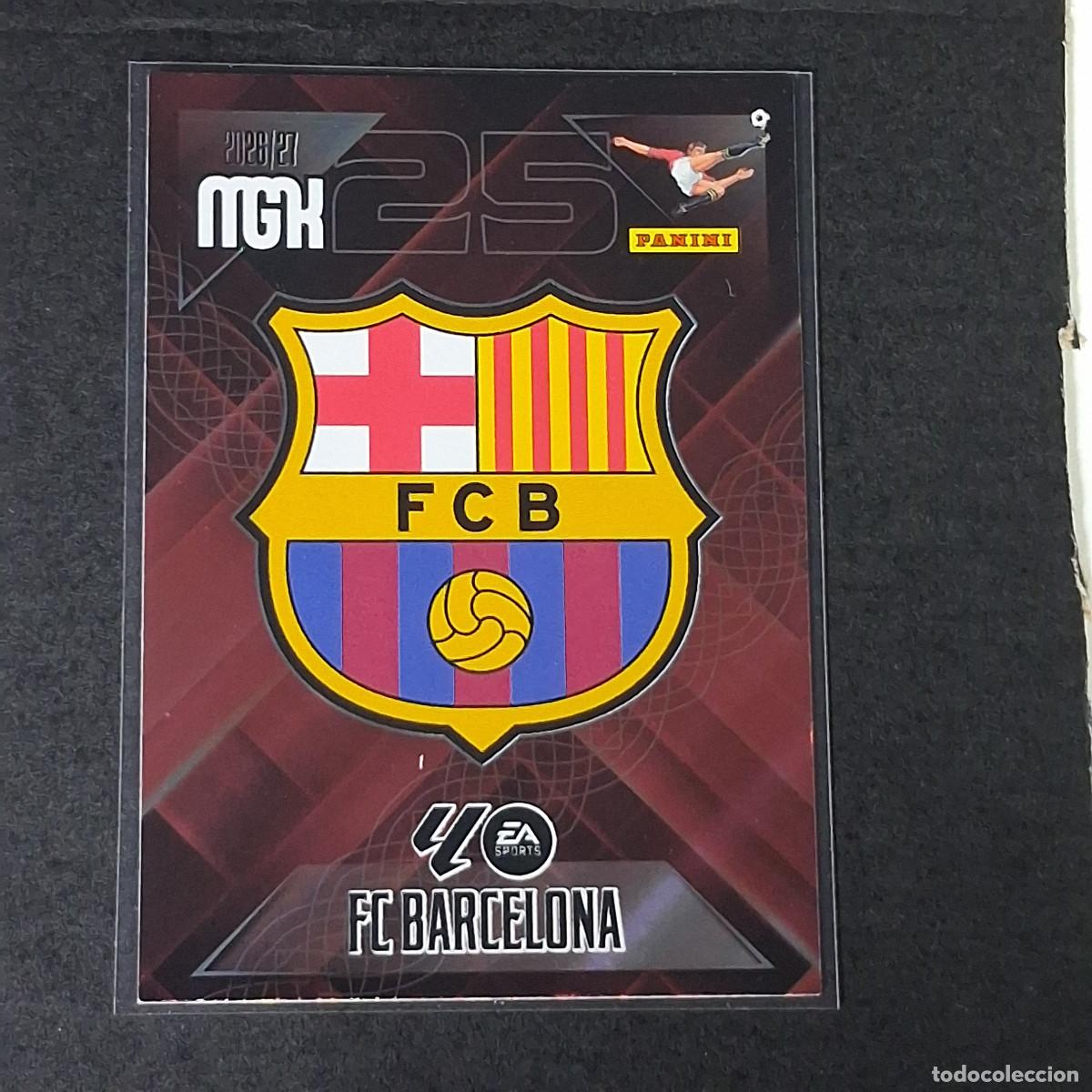 Cromos de f&uacute;tbol: D12 73 ESCUDO LOGO BADGE BARCELONA BAR&Ccedil;A MEGACRACKS LIGA 2026 2027 26 27 PANINI MGK