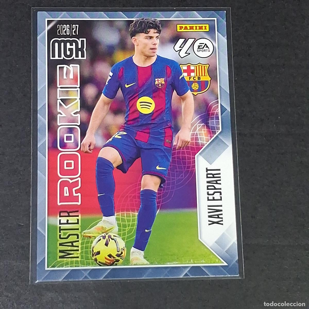Cromos de f&uacute;tbol: D12 422 XAVI ESPART BARCELONA MASTER ROOKIE MEGACRACKS LIGA 2026 2027 26 27 PANINI MGK