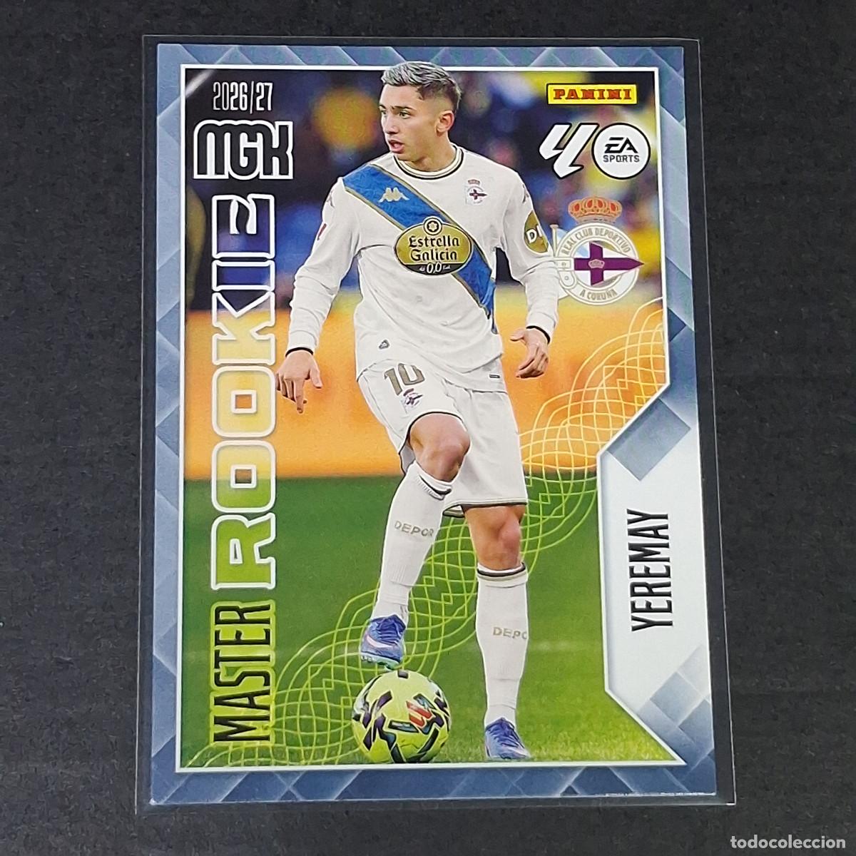 Cromos de f&uacute;tbol: D12 423 YEREMAY DEPORTIVO MASTER ROOKIE MEGACRACKS LIGA 2026 2027 26 27 PANINI MGK