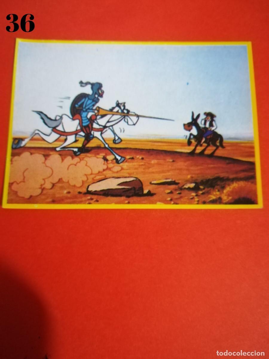 Cromos de f&uacute;tbol: Cromo n.36 Don quijote de la mancha - danone - sin pegar