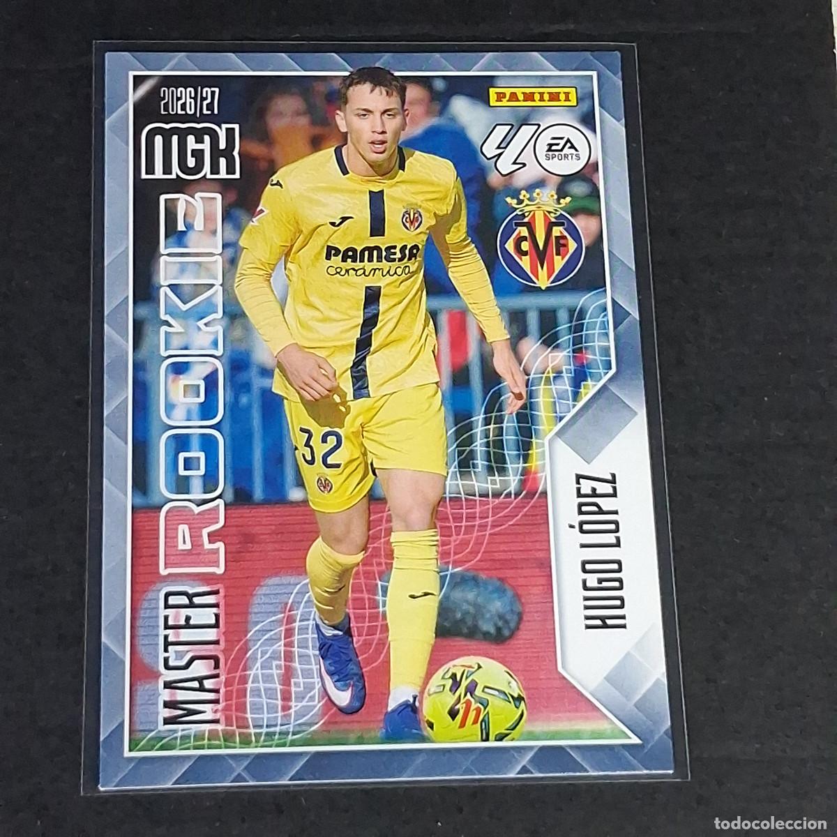 Cromos de f&uacute;tbol: D12 412 HUGO LOPEZ VILLARREAL MASTER ROOKIE MEGACRACKS LIGA 2026 2027 26 27 PANINI MGK