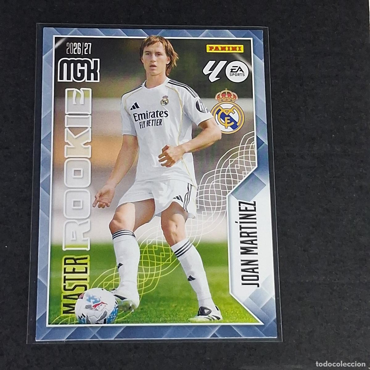 Cromos de f&uacute;tbol: D12 413 JOAN MARTINEZ REAL MADRID MASTER ROOKIE MEGACRACKS LIGA 2026 2027 26 27 PANINI MGK