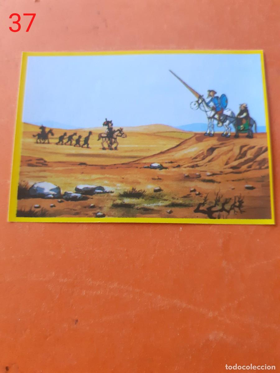 Cromos de f&uacute;tbol: Cromo n.37 Don quijote de la mancha - danone - sin pegar