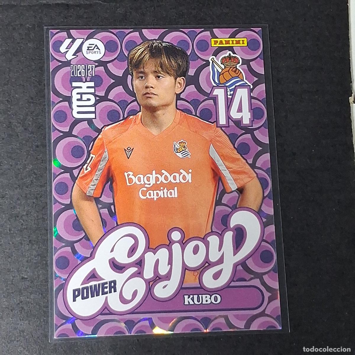 Cromos de f&uacute;tbol: D12 384P / 384 P KUBO REAL SOCIEDAD ENJOY POWER MEGACRACKS LIGA 2026 2027 26 27 PANINI MGK