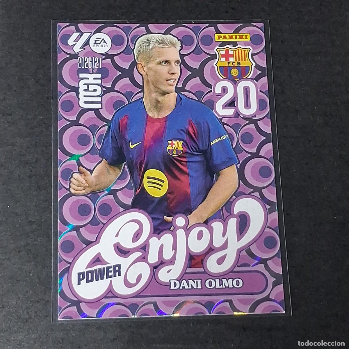 Cromos de f&uacute;tbol: D12 381 P 381P DANI OLMO BARCELONA BAR&Ccedil;A ENJOY POWER MEGACRACKS LIGA 2026 2027 26 27 PANINI MGK