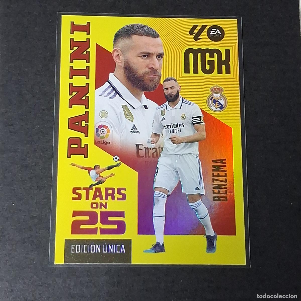 Cromos de f&uacute;tbol: D12 441 BENZEMA REAL MADRID STARS ON MEGACRACKS LIGA 2026 2027 26 27 PANINI MGK