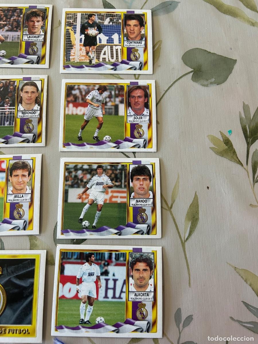 Cromos de f&uacute;tbol: 12 cromos Real Madrid 95/96 - Foto 2