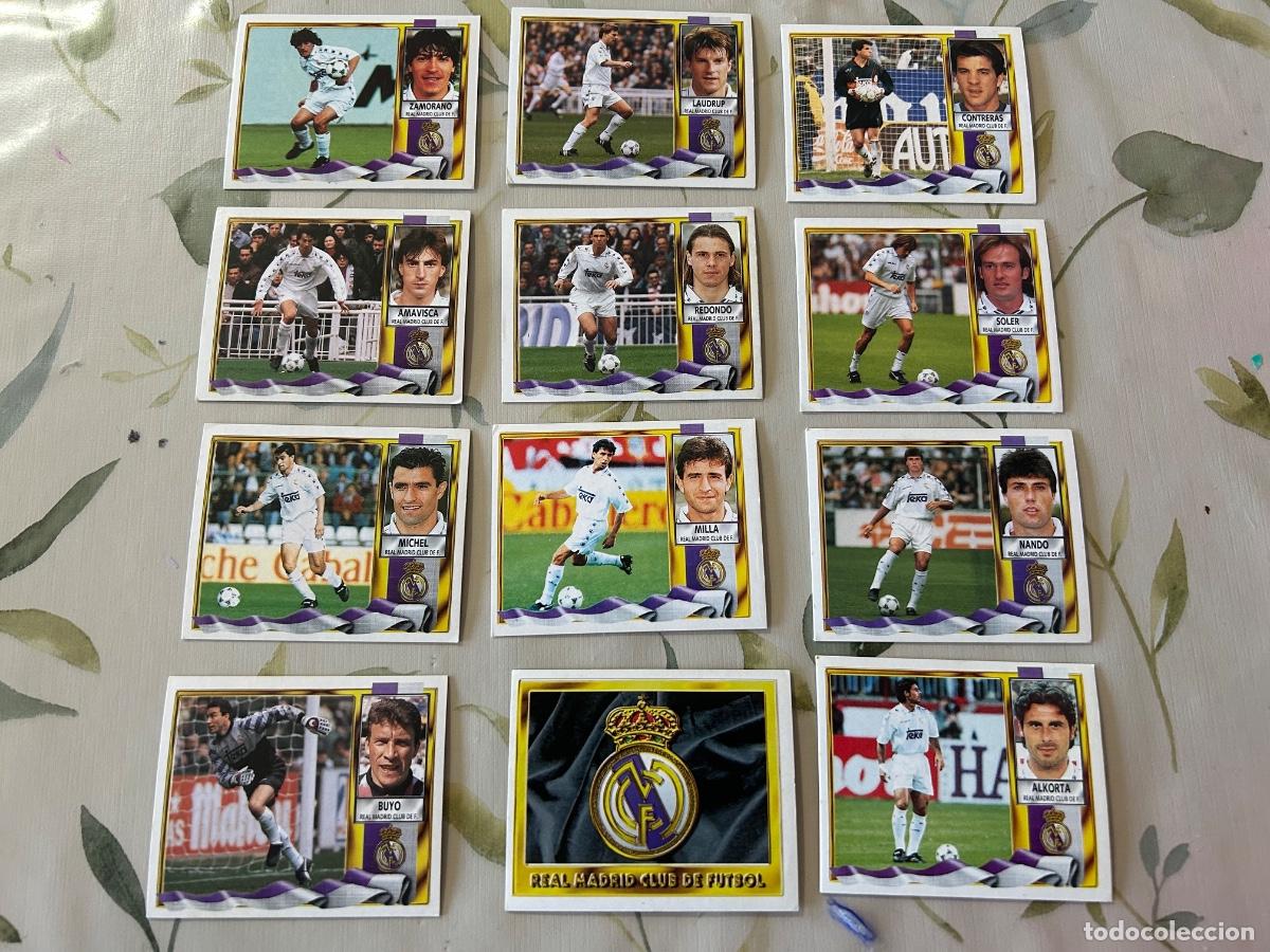 Cromos de f&uacute;tbol: 12 cromos Real Madrid 95/96 - Foto 1