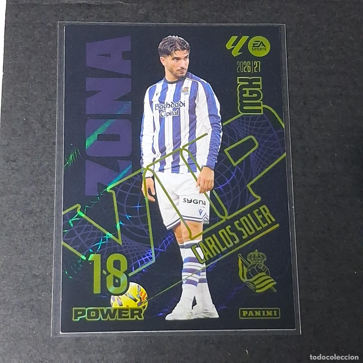 Cromos de f&uacute;tbol: D12 390 P CARLOS SOLER ZONA VIP POWER PARALELA SOCIEDAD MEGACRACKS LIGA 2026 2027 26 27 PANINI MGK