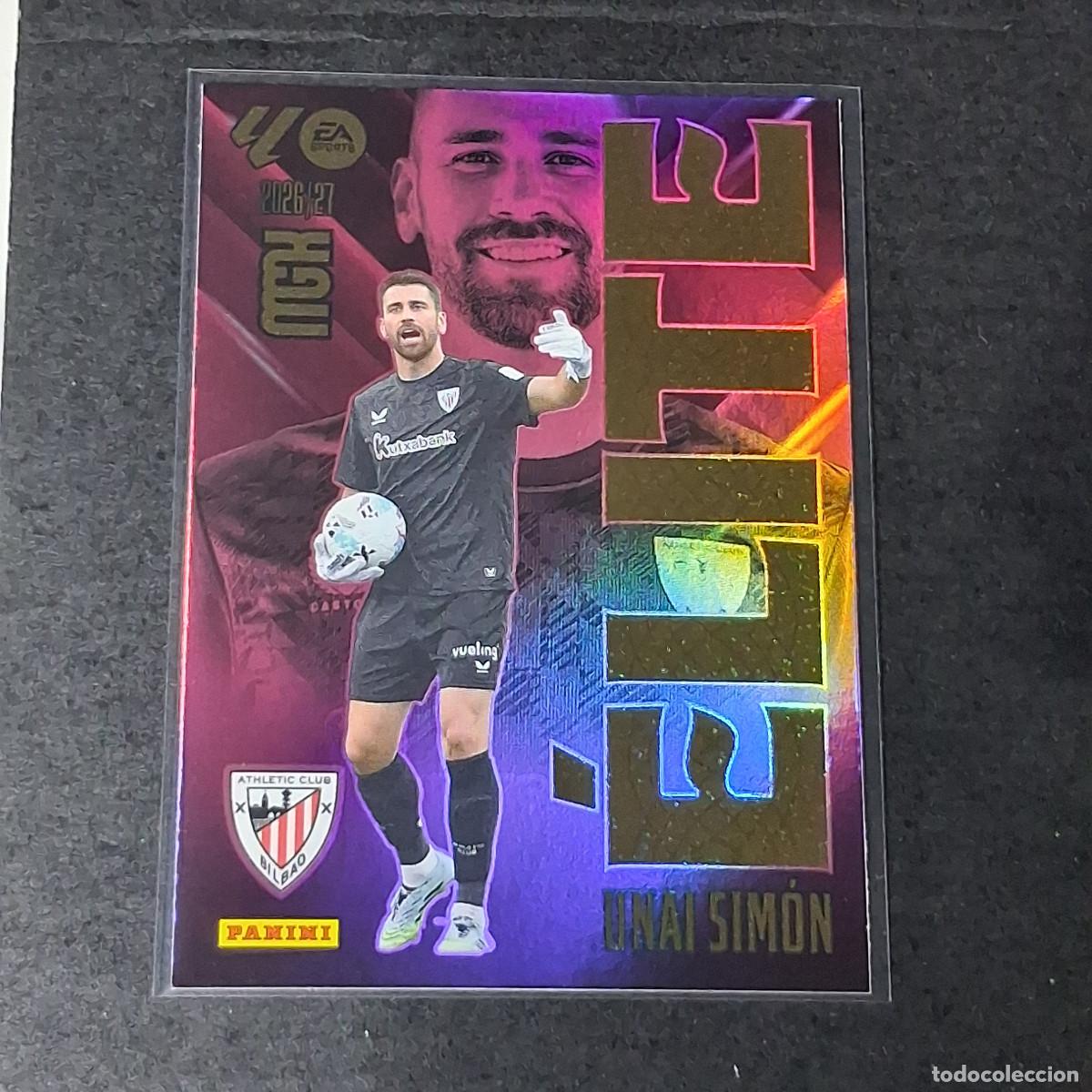 Cromos de f&uacute;tbol: D12 17 UNAI SIMON ATHLETIC BILBAO ELITE MEGACRACKS LIGA 2026 2027 26 27 PANINI MGK
