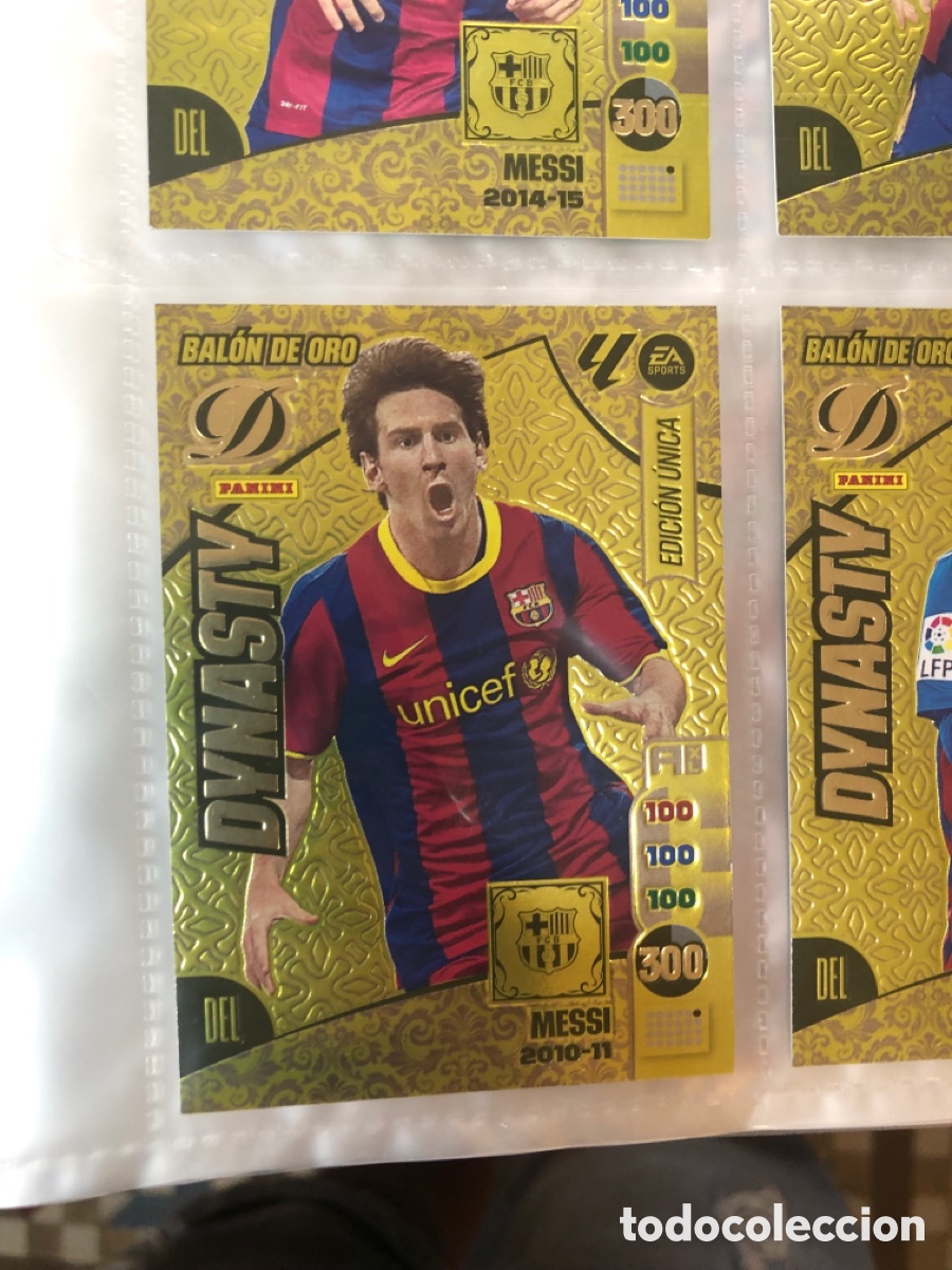 Cromos de f&uacute;tbol: Adrenalyn 2024 2025 / 24 25 Messi Edici&oacute;n &Uacute;nica Bal&oacute;n de Oro Dynasty 2010 2011 / 10 11 Barcelona