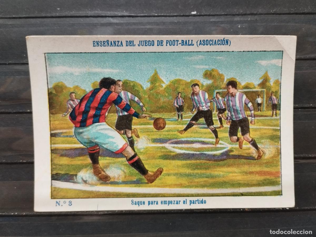 Football Stickers: CHOCOLATE J. BOIX. ENSE&Ntilde;ANZA DEL JUEGO DEL FOOT-BALL. ASOCIACION. N&ordm; 3. SAQUE PARA EMPEZAR PARTIDO