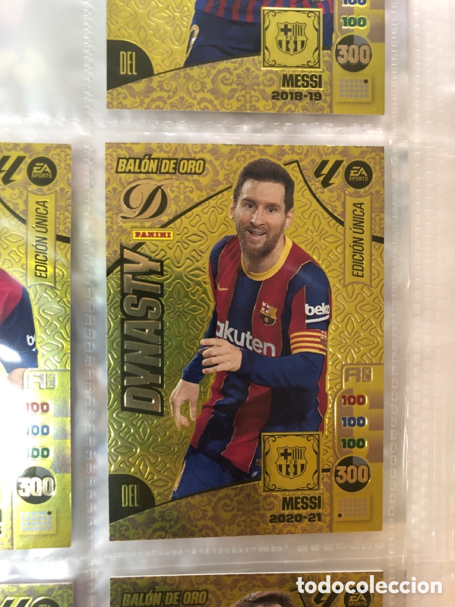 Cromos de f&uacute;tbol: Bal&oacute;n de Oro Dynasty 2020 21 Messi, FC Barcelona, Edici&oacute;n &Uacute;nica Panini Adrenalyn XL 2024 2025 24 25