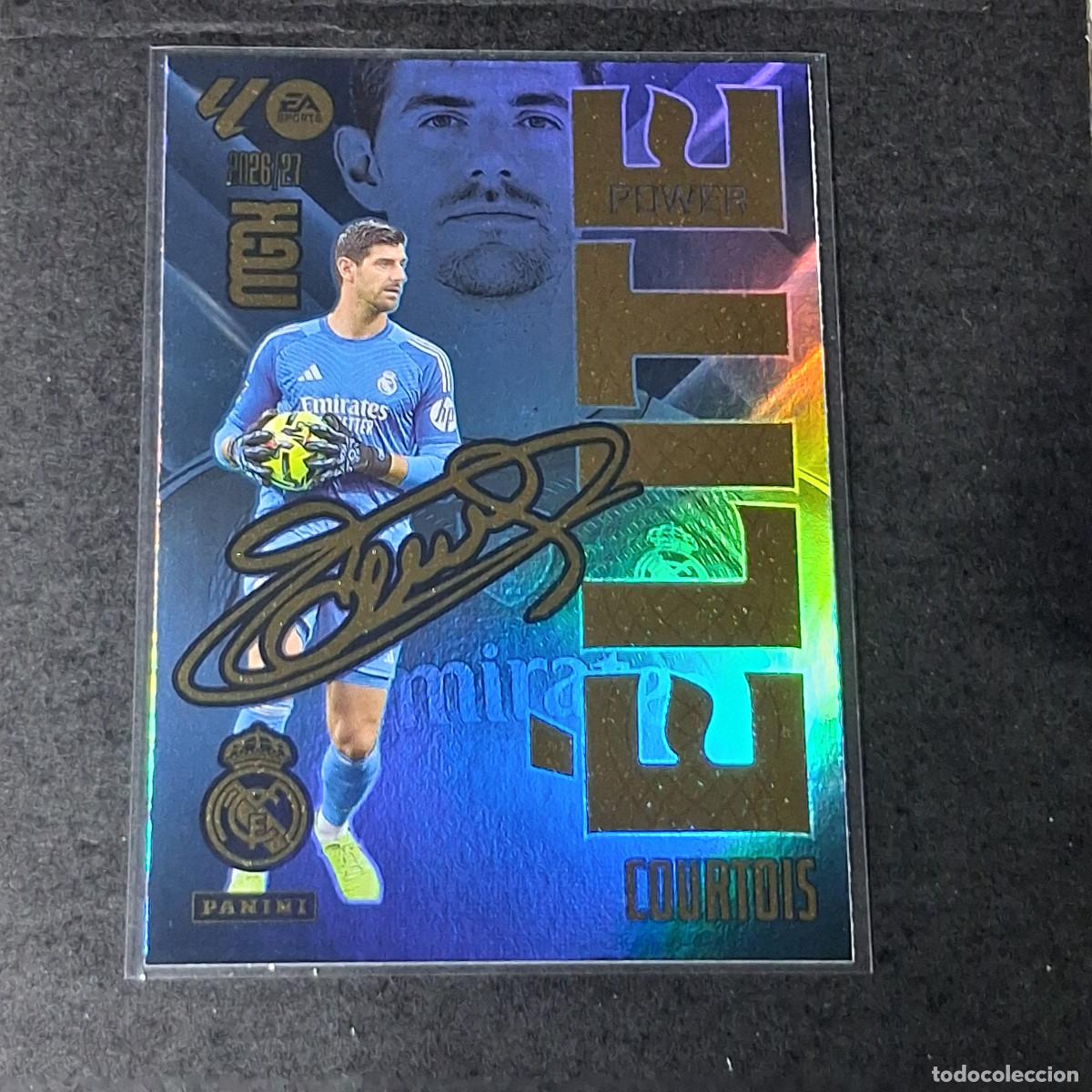Cromos de f&uacute;tbol: D12 4 P 4P COURTOIS REAL MADRID ELITE POWER MEGACRACKS LIGA 2026 2027 26 27 PANINI MGK