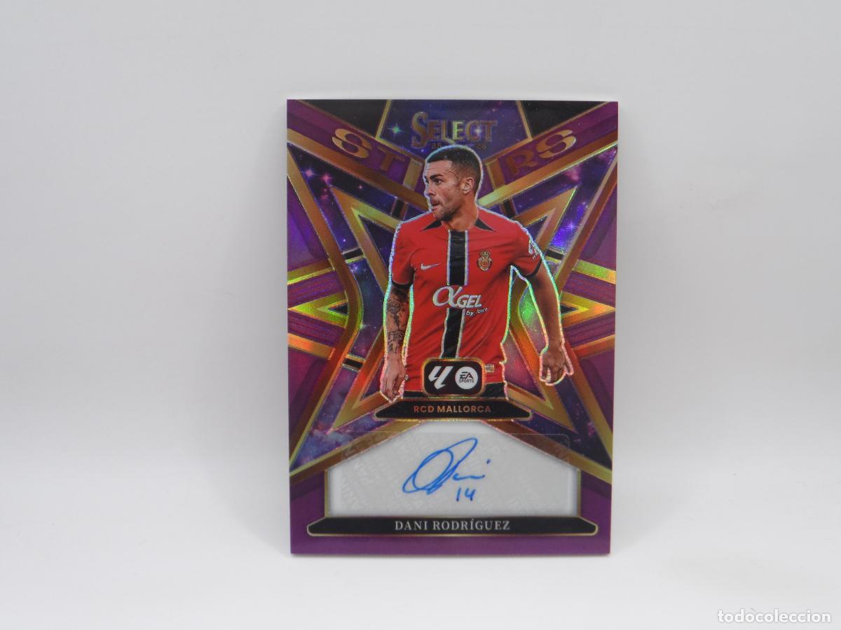Cromos de f&uacute;tbol: AUTO NUMERADA /49 DANI RODRIGUEZ MALLORCA PANINI SELECT 2025 2026 25 26 PURPLE PRIZM AUTOGRAFO