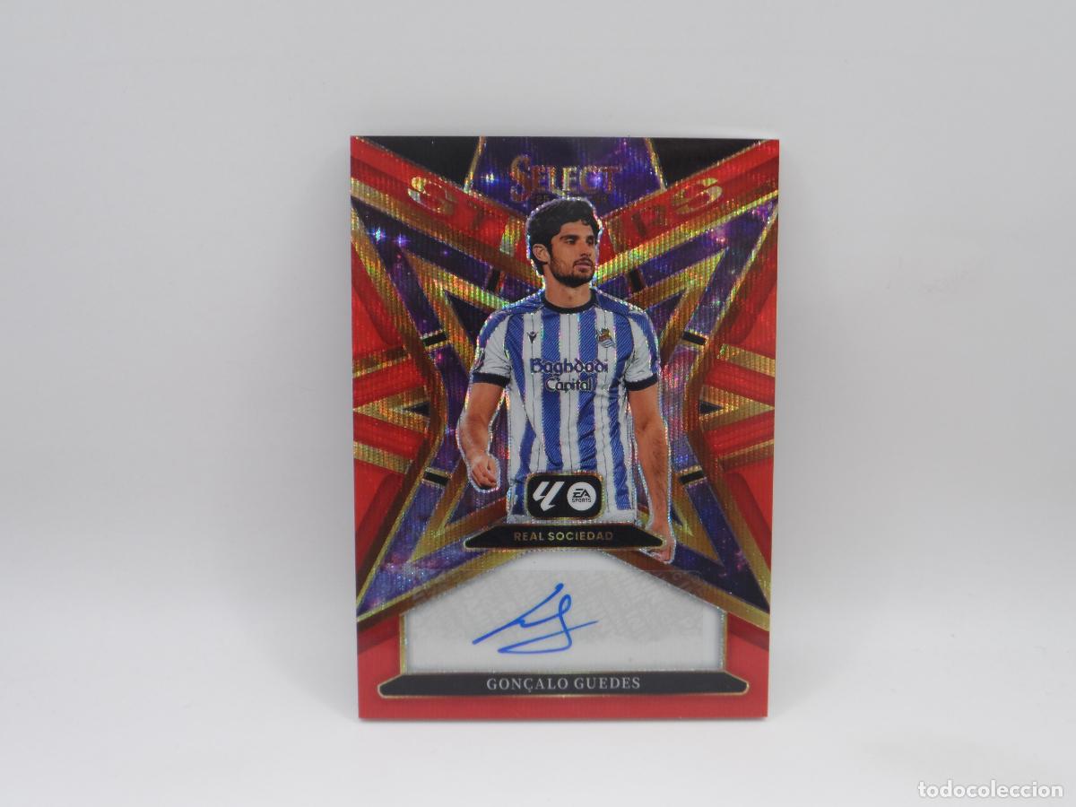Cromos de f&uacute;tbol: AUTO GON&Ccedil;ALO GUEDES RED WAVE REAL SOCIEDAD PANINI SELECT 2025 2026 25 26 PRIZM AUTOGRAFO