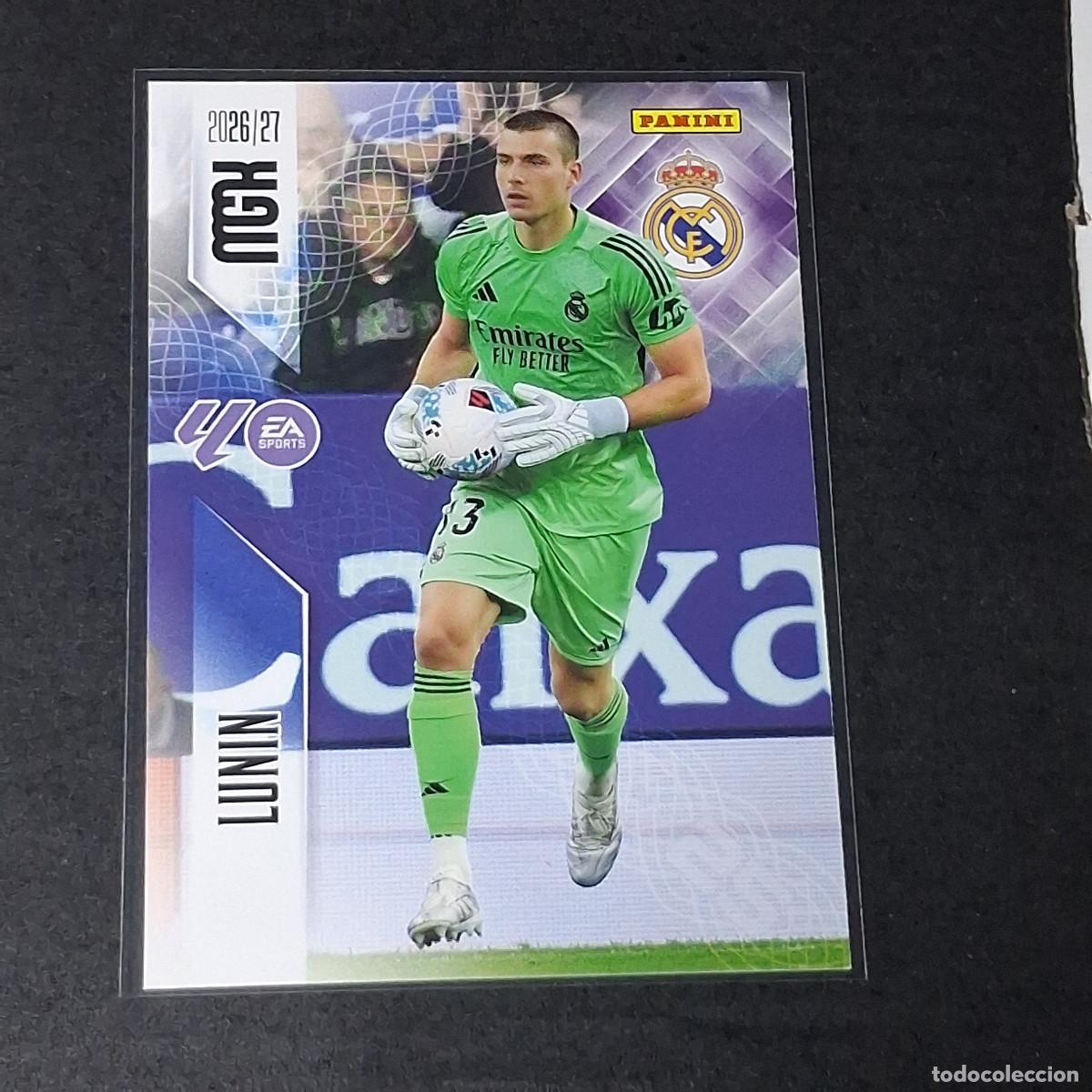 Cromos de f&uacute;tbol: D12 219 LUNIN REAL MADRID MEGACRACKS LIGA 2026 2027 26 27 PANINI MGK