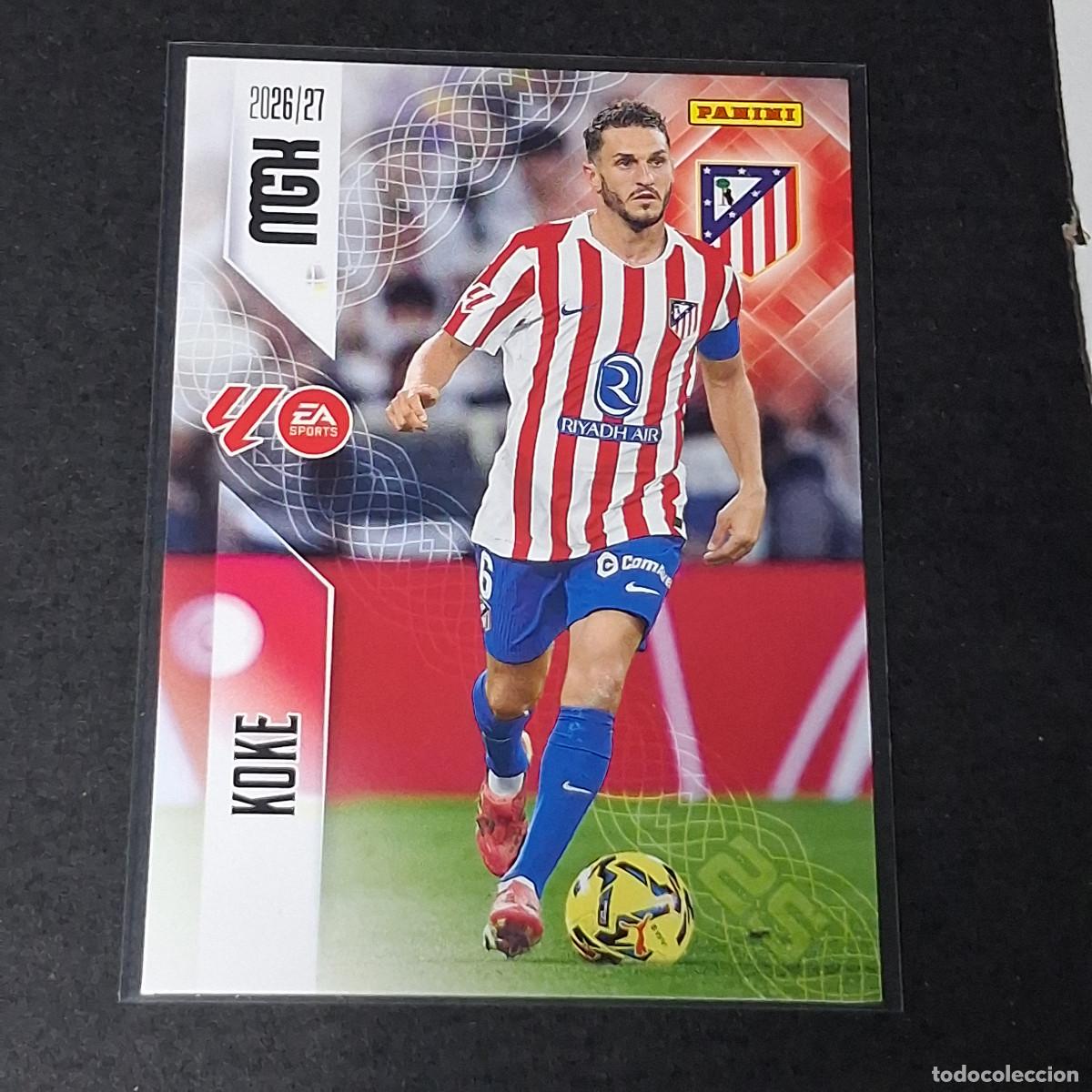 Cromos de f&uacute;tbol: D12 64 KOKE ATLETICO DE MADRID MEGACRACKS LIGA 2026 2027 26 27 PANINI MGK
