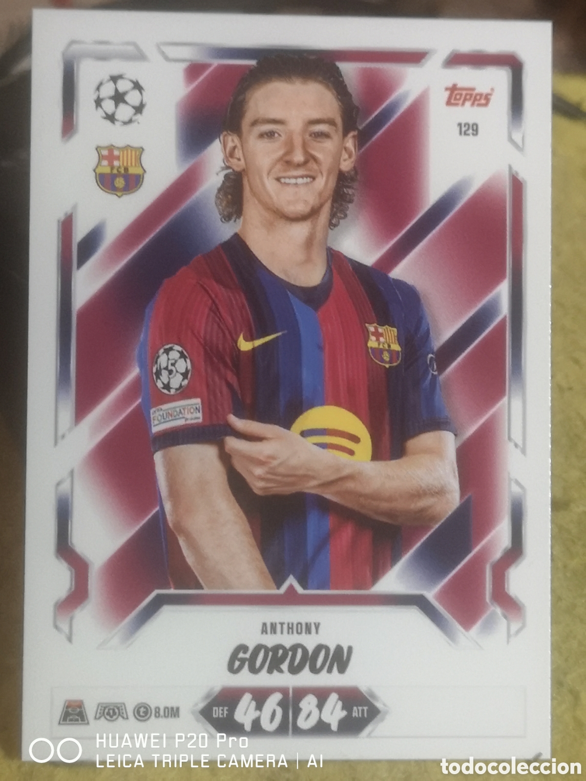 Cromos de f&uacute;tbol: MATCH ATTAX 2026 2027 GORDON 129 - BARCELONA