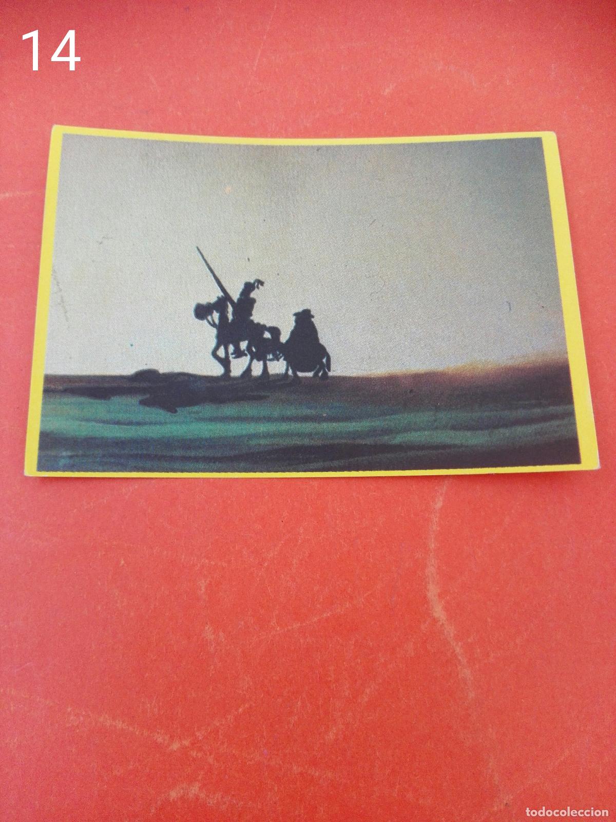 Cromos de f&uacute;tbol: Cromo n.14 Don quijote de la mancha - danone - sin pegar