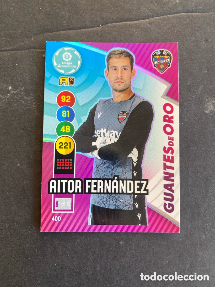 Cromos de f&uacute;tbol: Cromo Adrenalyn liga 20/21 Guantes de oro N* 400