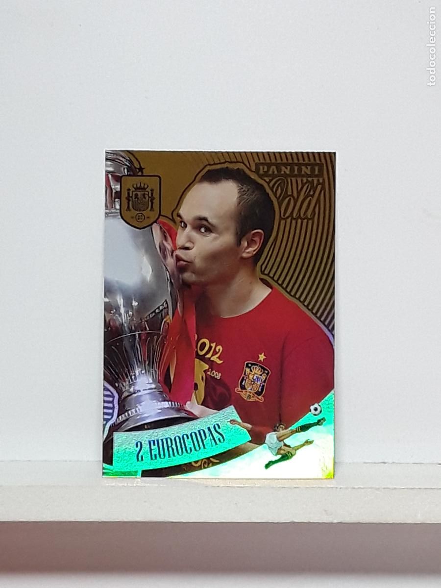 Cromos de f&uacute;tbol: TRIBUTO ANDRES INIESTA 1993 2024 93 24 ALBUM PANINI LIGA N 49 ESPA&Ntilde;A GOLD 2 EUROCOPAS MAS VALIOSO