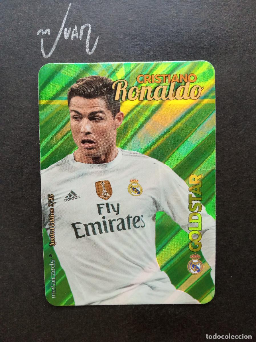 Cromos de f&uacute;tbol: GOLDSTAR RAYAS LIMITED EDITION 2/45 CRISTIANO RONALDO REAL MADRID ⚽ MUNDICROMO&reg; LIGA 2015 2016 15 16