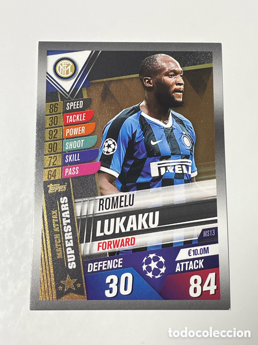 Cromos de f&uacute;tbol: Romelu Lukaku Inter de Mil&aacute;n Topps Match Attax 19/20 #MS13