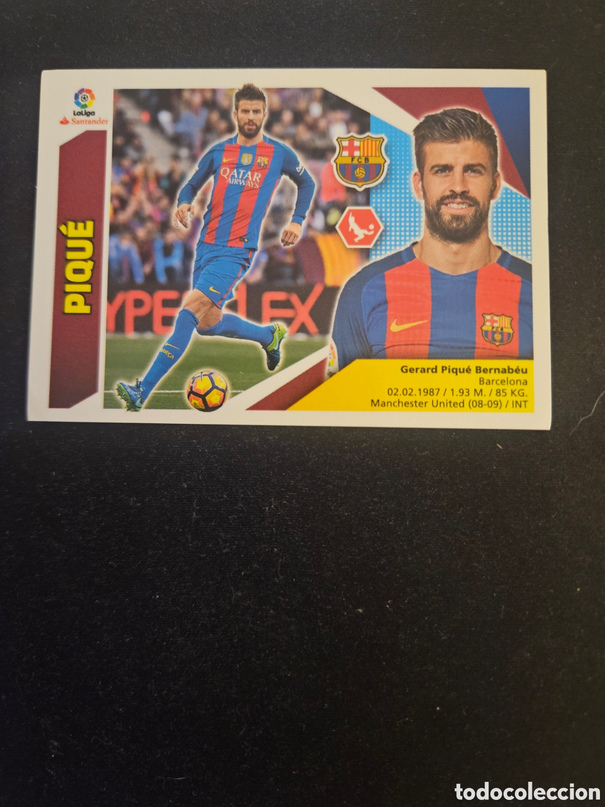Football Stickers: PIQU&Eacute; N&ordm; 6 F.C. BARCELONA &ndash; LIGA ESTE 2017-18 PANINI 1/2