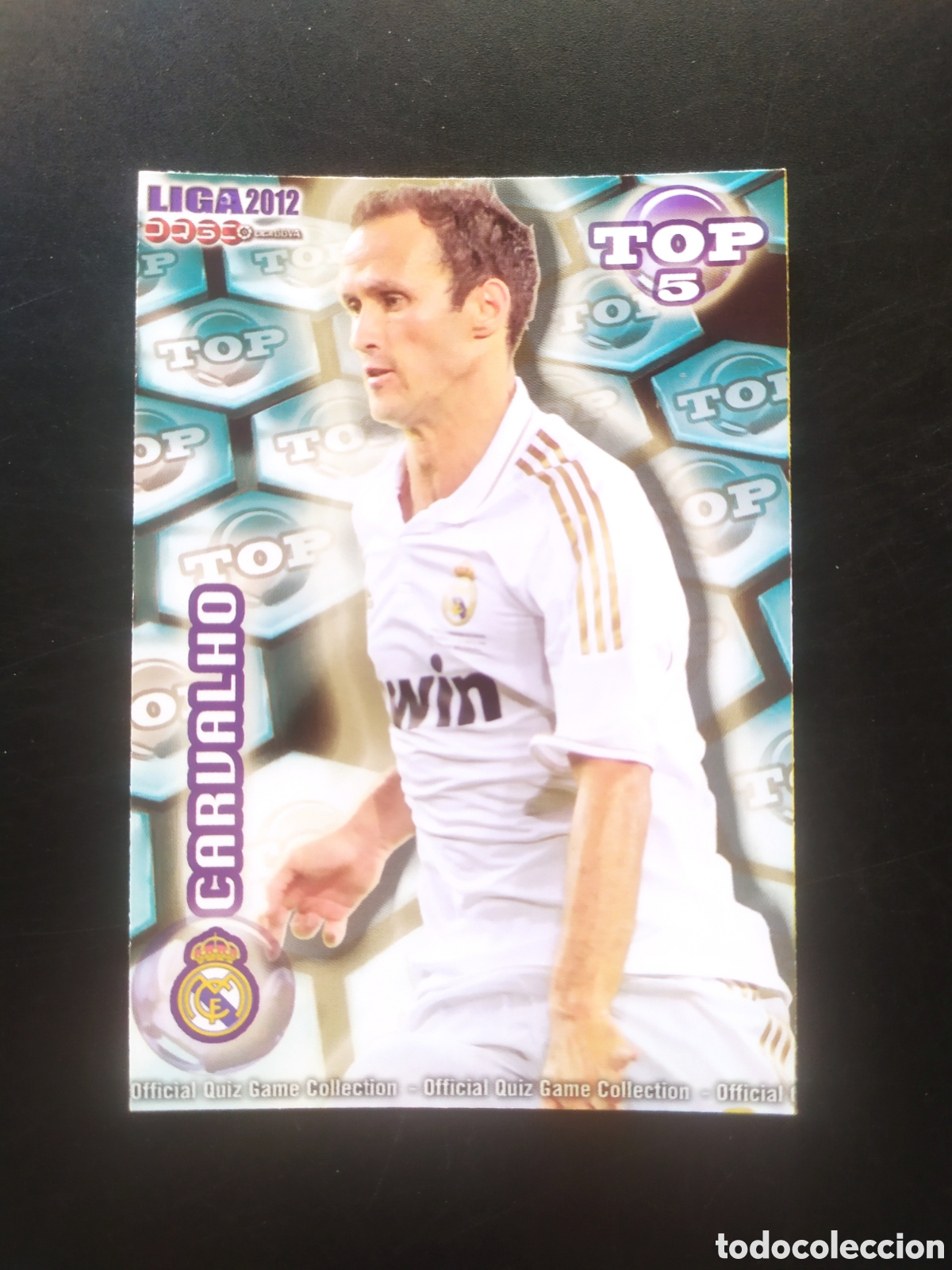 Cromos de f&uacute;tbol: Mundicromo fichas Liga 2011 2012 11 12 Carvalho top mate azul n&deg; 569 Real Madrid