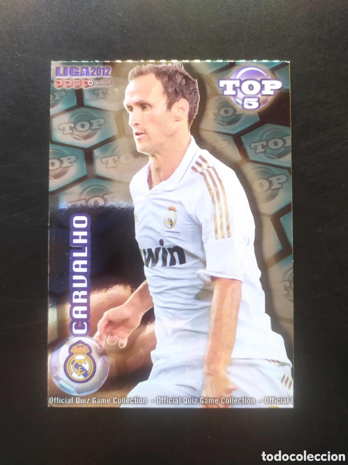 Cromos de f&uacute;tbol: Mundicromo fichas Liga 2011 2012 11 12 Carvalho top brillo azul n&deg; 569 Real Madrid